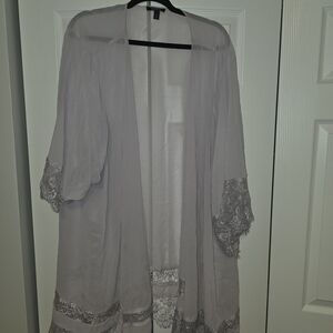 Torrid Light Purple Kimono With Lace Size 6